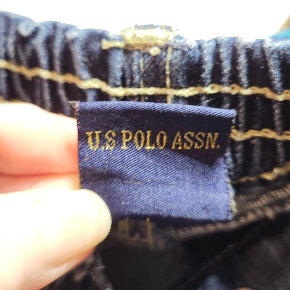 U.S. Polo Assn. Denim Boys Jean Shorts 24M Cuffed Toddler Zip Front Elastic Back - Picture 6 of 7